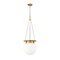 Z-Lite Calhoun Pendant, 1-Light, 13 In.W x 14.75 In.H, Heritage Brass/white opal 7505P13-HBR - alternate 4